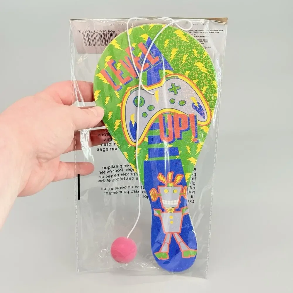 Paddle Ball with String Vintage Retro Toys Paddle Ball Set of 17 Party Holiday
